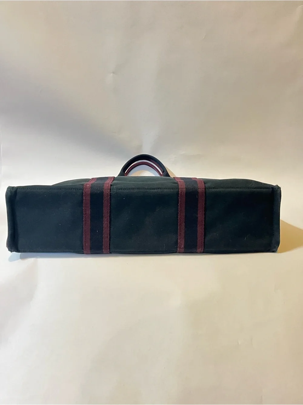 Hermès Fourre Tout MM Tote | Rare Burgundy + Black Canvas | Auth | Made in 🇫🇷